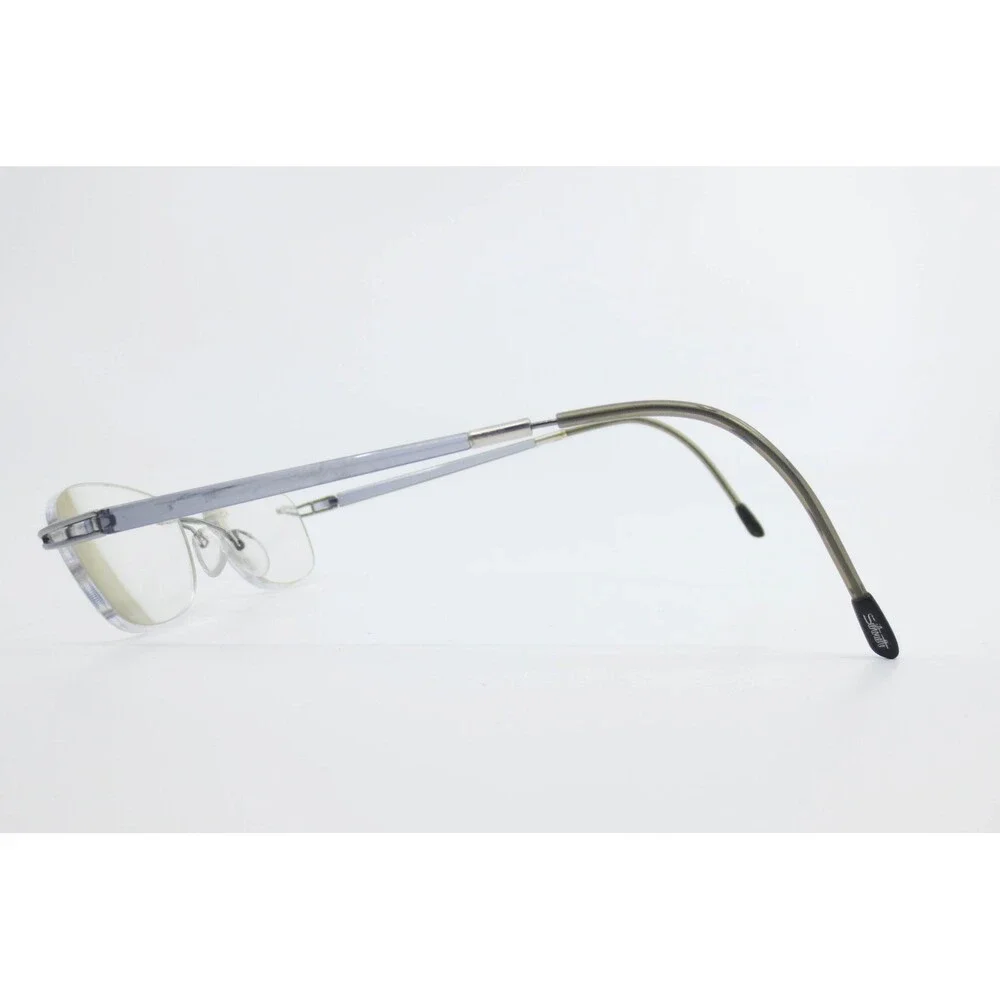 Silhouette 7622 00 6050 Rimless Eyeglasses Silver Oval Frames Austria 51-17-130